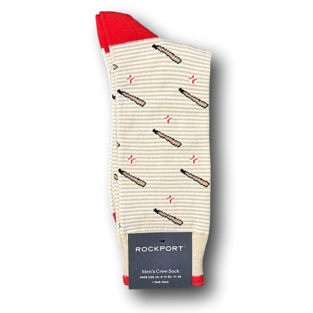 3/$18 Baseballs & Baseball Bats Funny Novelty Crew Socks - NWT